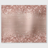 Glittery Rose Gold Ombre Foil Geschenkpapier (Flach)