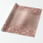 Glittery Rose Gold Ombre Foil Geschenkpapier (Ungerollt)