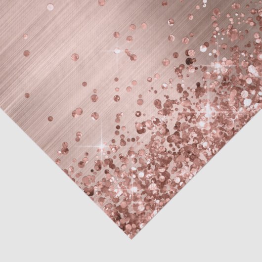 Glittery Rose Gold Ombre Foil Seidenpapier (Detail)