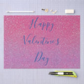 Glittery Rose Gold Pink Happy Valentinstag Seidenpapier (Handwerk)