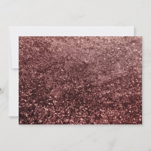 Glittery Rose Gold Stock Bar Couples Dusche Einladung (Rückseite)