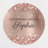 Glittery Rose Goldene Foil Frische Pasta machen Etiketten (Design 2)