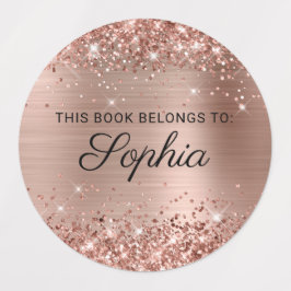 Glittery Rose Goldene Foil Frische Pasta machen Etiketten