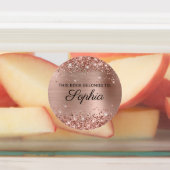 Glittery Rose Goldene Foil Frische Pasta machen Etiketten (Befestigt)