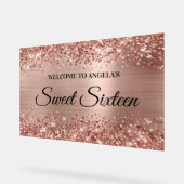 Glittery Rose Goldenen Foil 16 . Geburtstag Willko Acrylschild (Winkel)