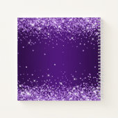 Glittery Royal Lila Ombre 50th Birthday Guest Notizblock (Rückseite)