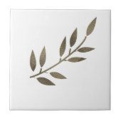 Glittery Rustic Gold Leaf Dekoration Gastgeschenk Fliese (Vorderseite)