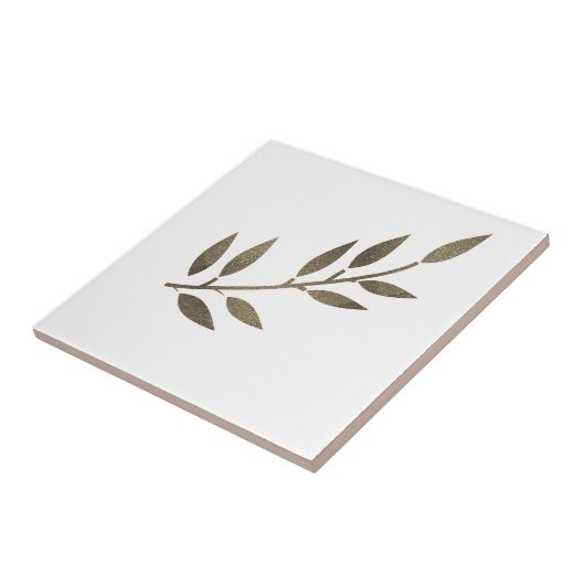 Glittery Rustic Gold Leaf Dekoration Gastgeschenk Fliese (Seite)