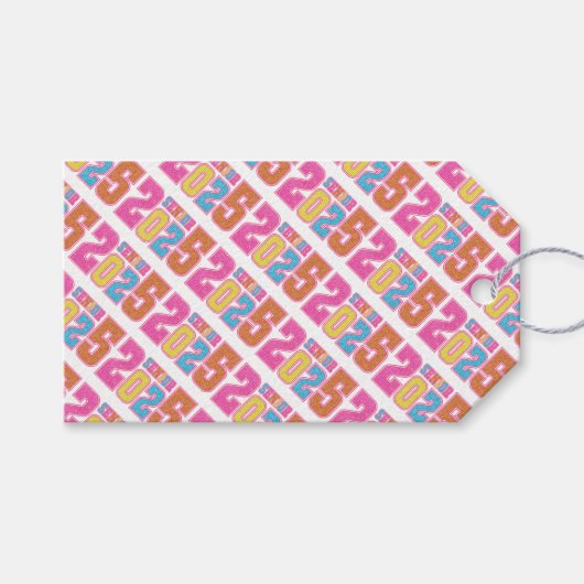 Glittery Senior Year 2025 Geschenkanhänger (Vorderseite (Horizontal))