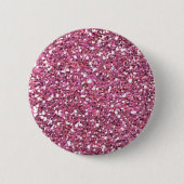 Glittery Shiny Pink Glitzer Button (Vorderseite)
