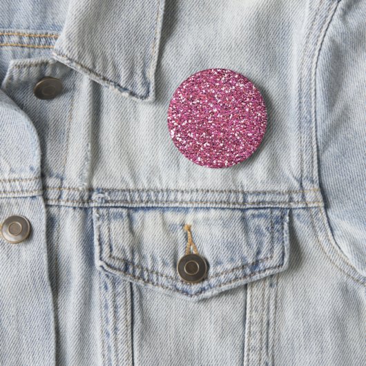 Glittery Shiny Pink Glitzer Button (Beispiel)