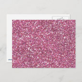 Glittery Shiny Pink Glitzer Postkarte (Vorne/Hinten)