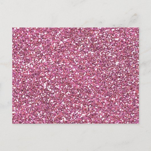 Glittery Shiny Pink Glitzer Postkarte (Vorderseite)