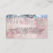 Glittery Shiny Tropfen | Hintergrund Bokeh Light P Visitenkarte (Rückseite)