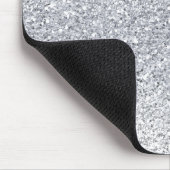 Glittery silbernes Ombre Mousepad (Ecke)