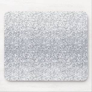 Glittery silbernes Ombre Mousepad