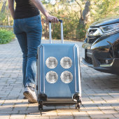 Glittery Silver 6" Circles 40 th Birthday Aufkleber (Koffer Insitu)