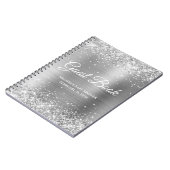 Glittery Silver Baby Showbook Notizblock (Linke Seite)