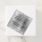 Glittery Silver Foil Baby Dusche Vielen Dank Geschenkanhänger (Beispiel)