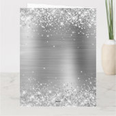 Glittery Silver Foil Big Frohe Weihnachten Karte (Rückseite)