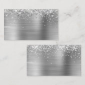 Glittery Silver Foil Blank Platzkarte (Vorne/Hinten)