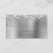 Glittery Silver Foil Blank Platzkarte (Vorderseite)