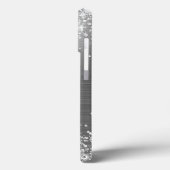 Glittery Silver Foil Elegantes Monogramm Case-Mate iPhone Hülle (Rückseite / Links)