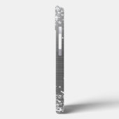 Glittery Silver Foil Elegantes Monogramm Case-Mate iPhone Hülle (Rückseite / Links)