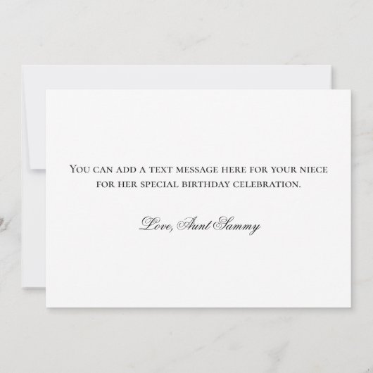 Glittery Silver Foil Extravagant Happy Birthday Karte (Rückseite)