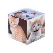 Glittery Silver Foil Fancy Monogram Würfel (Rückseite Schrägansicht)