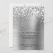 Glittery Silver Foil Foto Abschluss Ankündigung (Rückseite)