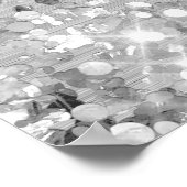 Glittery Silver Foil jedes Alter Geburtstag Willko Poster (Ecke)