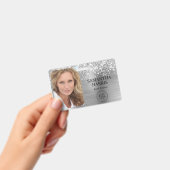 Glittery Silver Foil Logo und Foto Ausweis (Handheld)