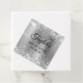 Glittery Silver Foil Mis XV Anos Geschenkanhänger (Beispiel)