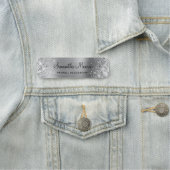 Glittery Silver Foil Namensschild (Beispiel)