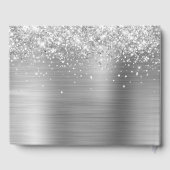 Glittery Silver Foil Wedding Gästebuch (Rückseite)