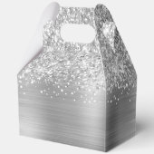 Glittery Silver Glam 16 . Geburtstag Geschenkschachtel (Rückseite)