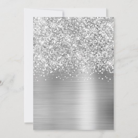 Glittery Silver Leopard 40 und Fabulous Einladung (Rückseite)