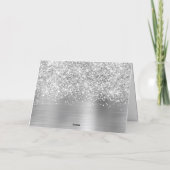 Glittery Silver Leopard Glam 40 and Fabulous Karte (Rückseite)