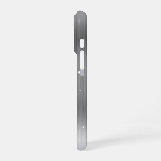 Glittery Silver Metallic Girly Signature iPhone Hülle (Linke Seite)