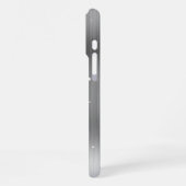 Glittery Silver Metallic Girly Signature iPhone Hülle (Linke Seite)