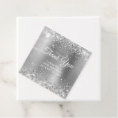 Glittery Silver Monogram 50. Geburtstag Vielen Dan Geschenkanhänger (Beispiel)