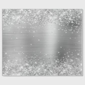 Glittery Silver Ombre Foil Geschenkpapier (Flach)