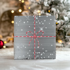 Glittery Silver Ombre Foil Geschenkpapier Set