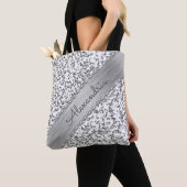 Glittery Silver Personalisiert Marmor Tasche (Von Nahem)