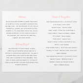 Glittery Silver & Pink Bat Mitzvah Faltprogramm Flyer (Hinten)