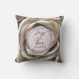 Glittery Silver Rose Petals Personalisiert Kissen