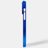 Glittery Silver Royal Blue Glam Curly Signature Case-Mate iPhone Hülle (Rückseite / Links)