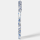 Glittery Silver Royal Blue Glam Curly Signature Case-Mate iPhone Hülle (Rückseite / Rechts)