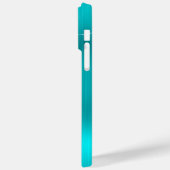 Glittery Silver und Türkis Blue Curly Signature Case-Mate iPhone Hülle (Rückseite / Links)